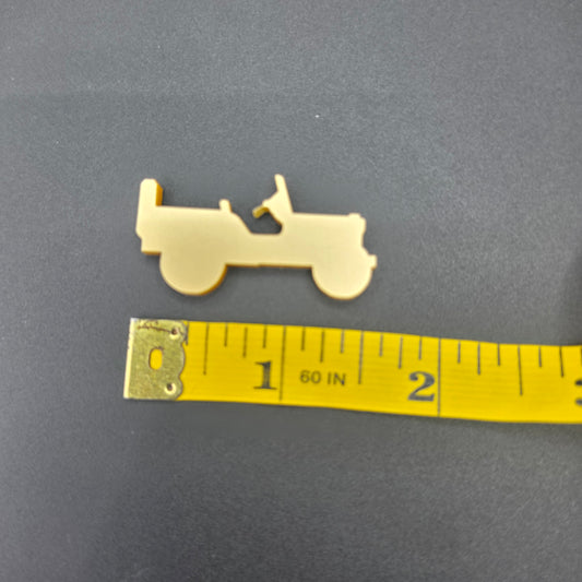 Mini Jeep Willys silhouette - Set of 4 - Single Color