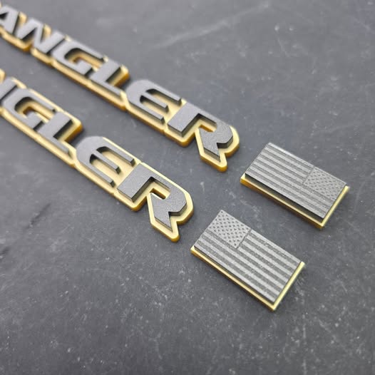 Engraved Mini Flags - (pair) Single Color