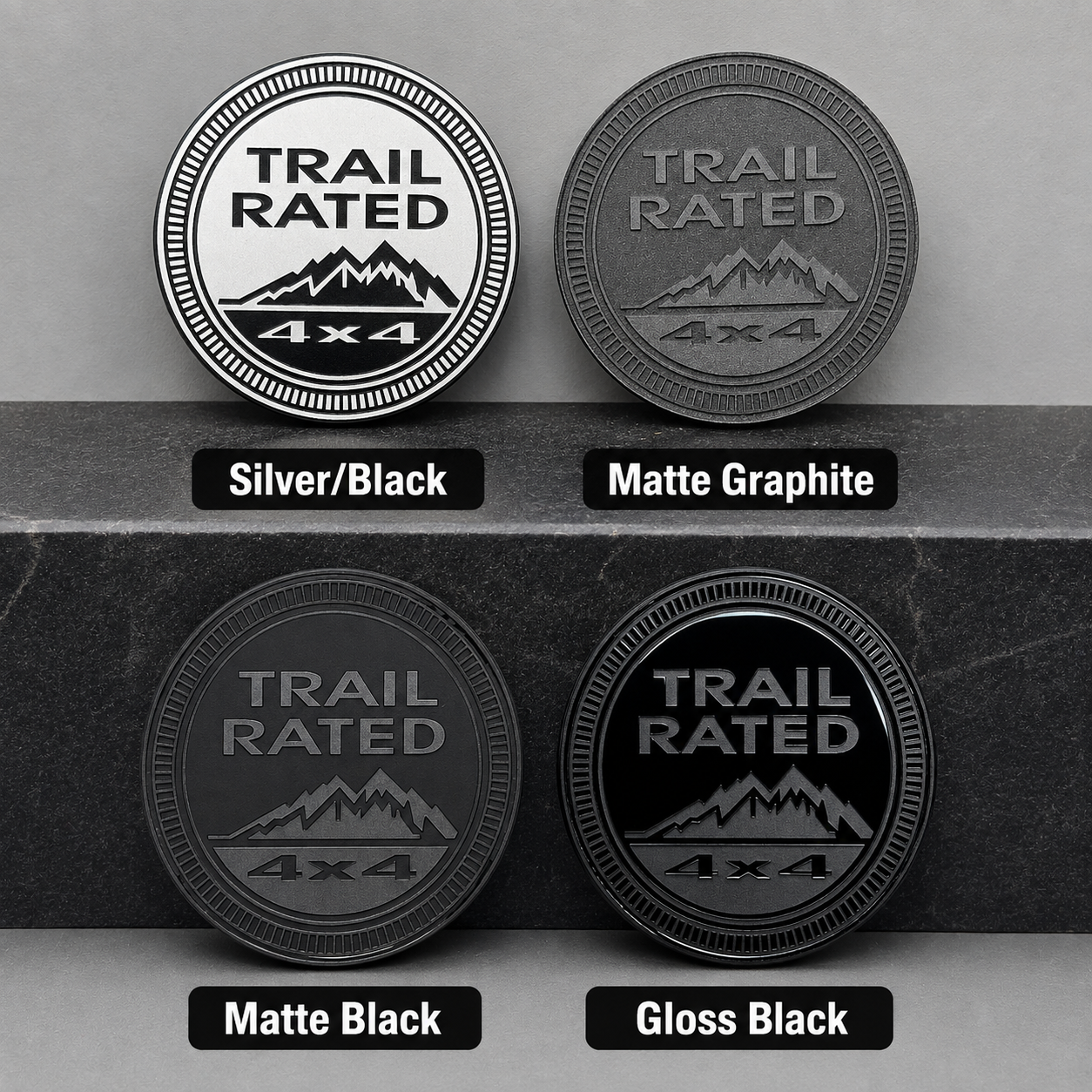 Jeep Engraved "DESERT RATED" Emblem