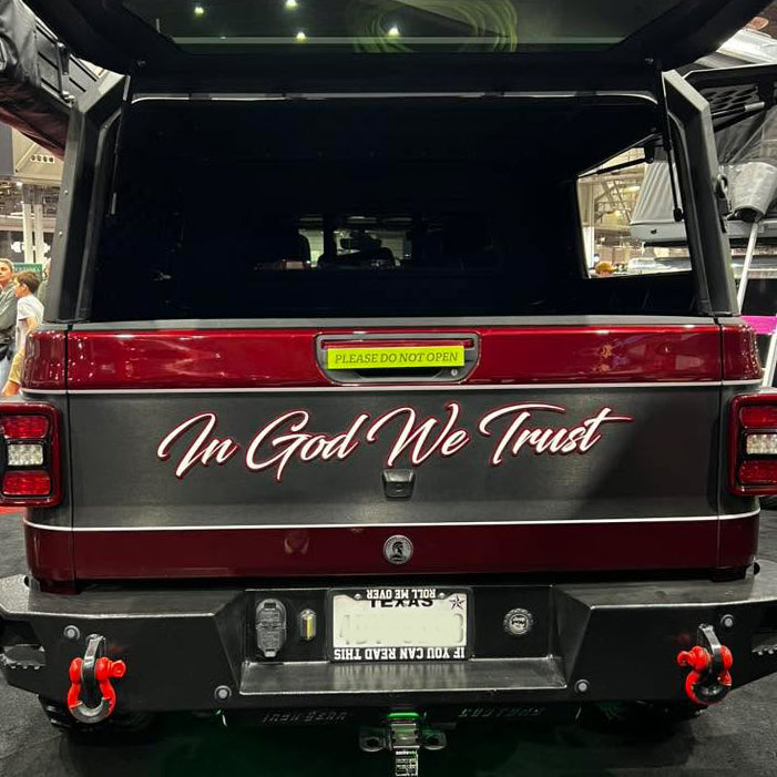 Jeep Gladiator "CUSTOM NAME" Tailgate Emblem -  Two Color Stacked