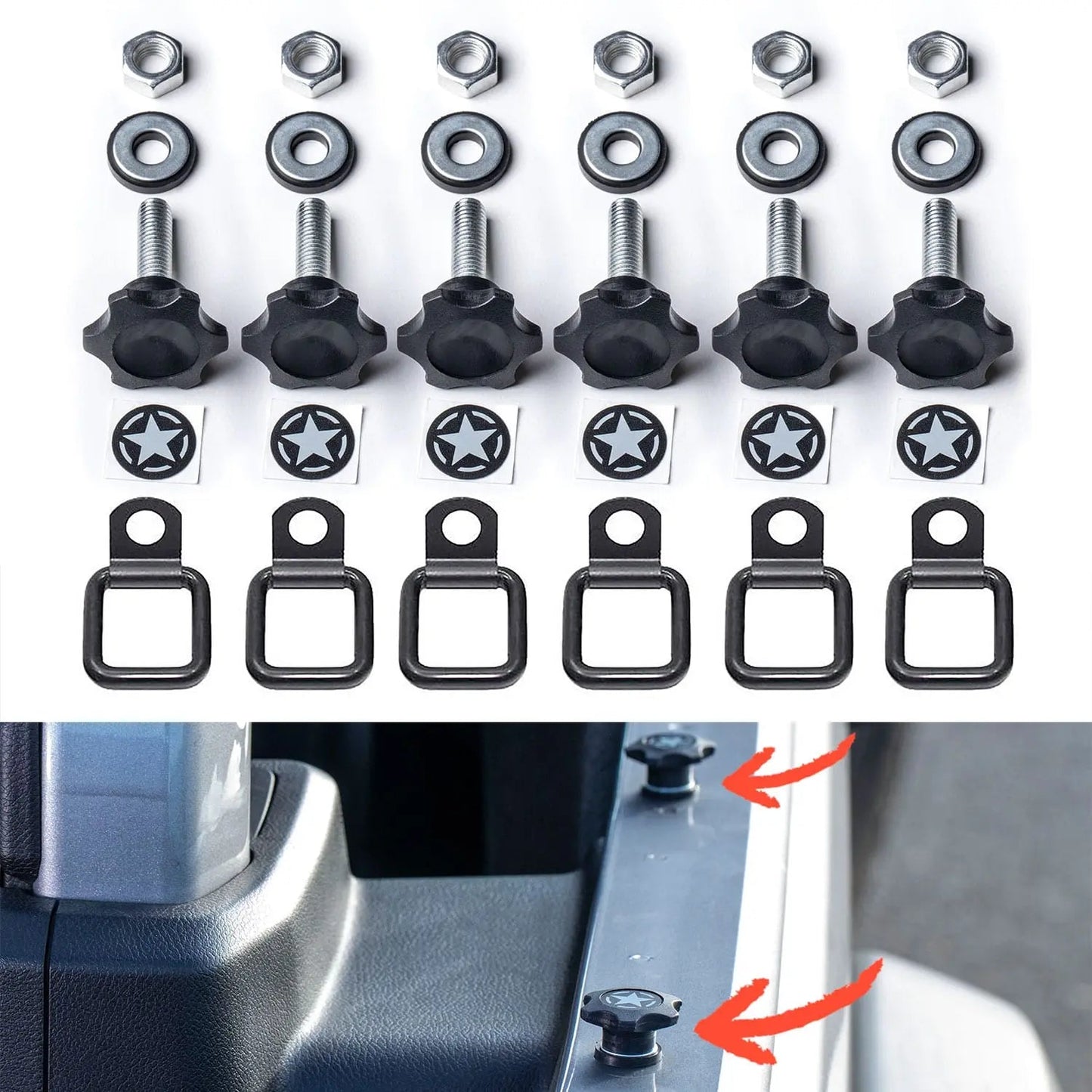 GP-Star Hardtop/ Cover Quick-release Thumbscrew Set