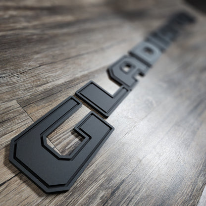 Jeep "GLADIATOR" Tailgate Emblem -  Two Color Negative