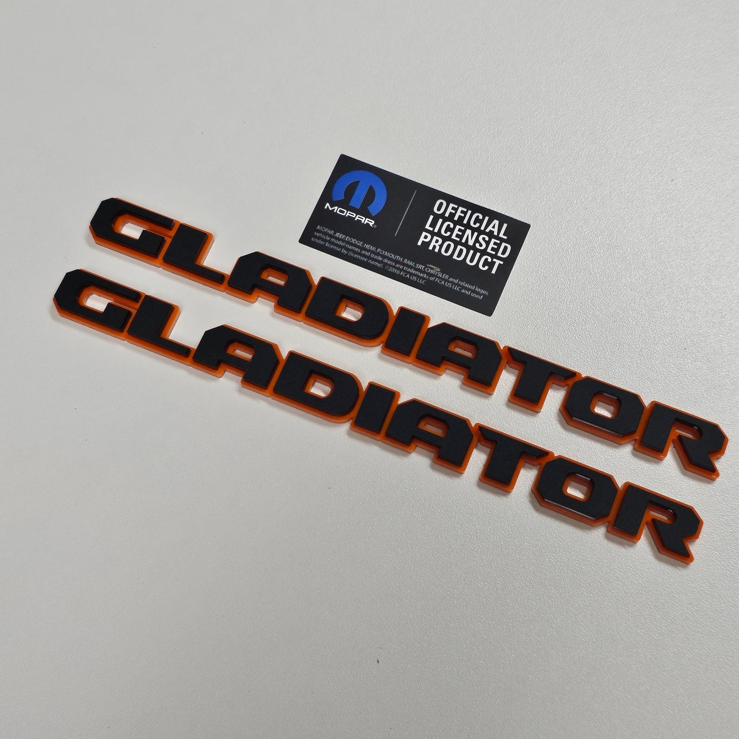 Jeep "GLADIATOR" Fender Emblems - PAIR L/R Sides - Two Color Stacked