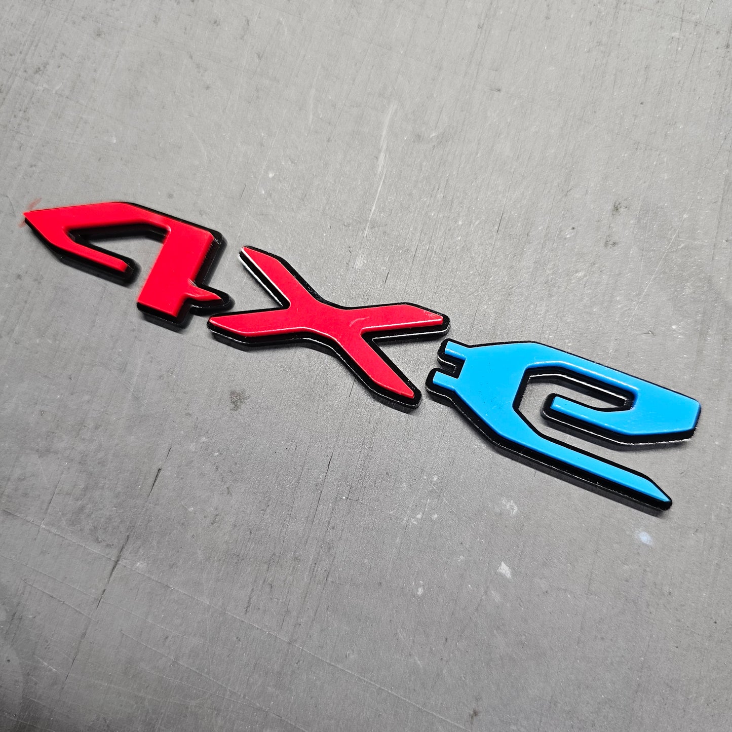 Jeep "4XE" Fender Emblems - PAIR L/R Sides - Three Color Stacked