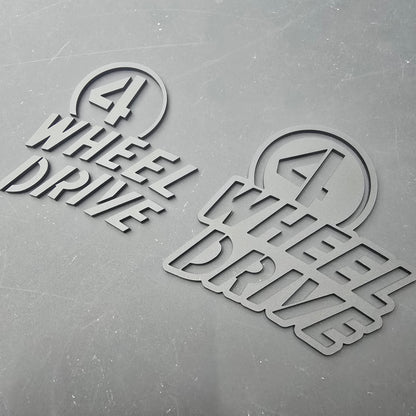 Jeep JT Willys "Four Wheel Drive" Emblem - Single Color