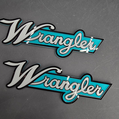 Retro Wrangler Fender Emblem - Three Color