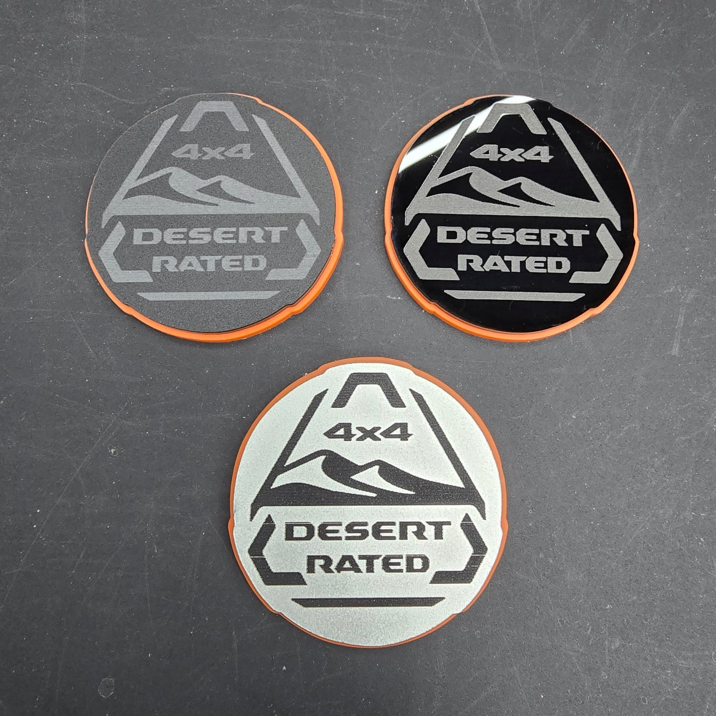 Jeep Engraved "DESERT RATED" Emblem