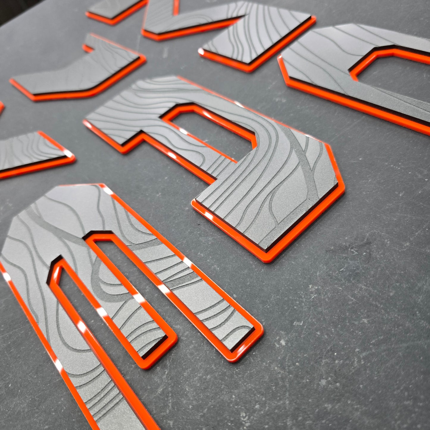 Jeep "MOJAVE" TOPOGRAPHY Tailgate Emblem -  Two Color Stacked