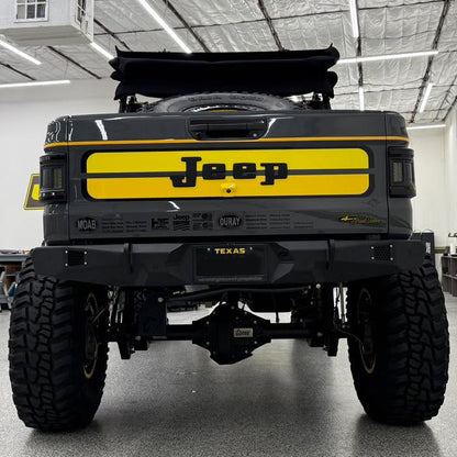 Jeep Gladiator Retro "JEEP" Tailgate Emblem - OEM Size - Two Color Stacked