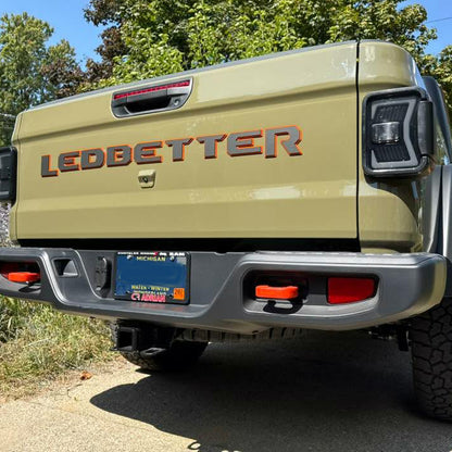 Jeep Gladiator "CUSTOM NAME" Tailgate Emblem -  Two Color Stacked