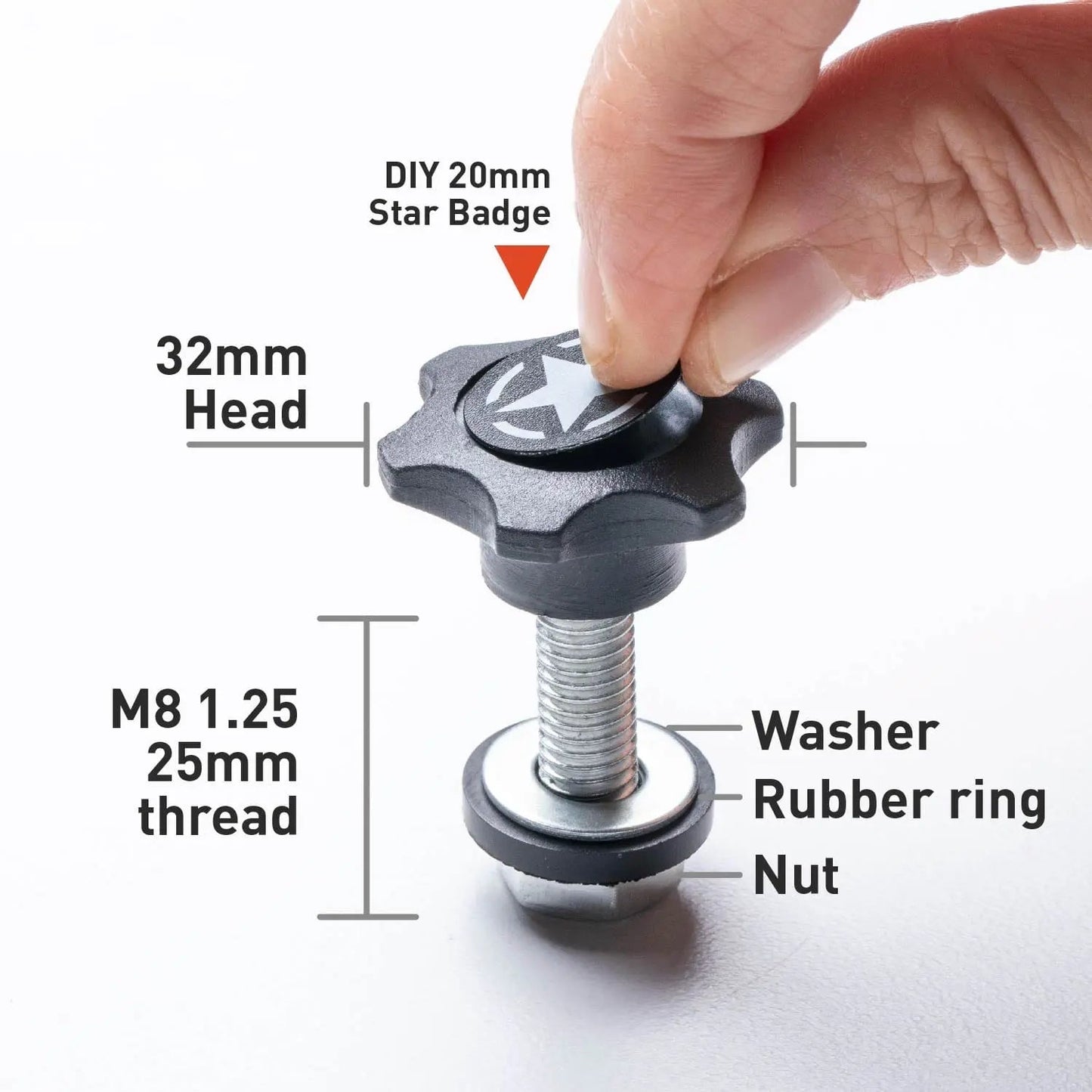 GP-Star Hardtop/ Cover Quick-release Thumbscrew Set