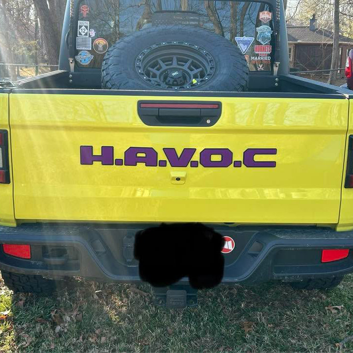 Jeep Gladiator "CUSTOM NAME" Tailgate Emblem -  Two Color Stacked