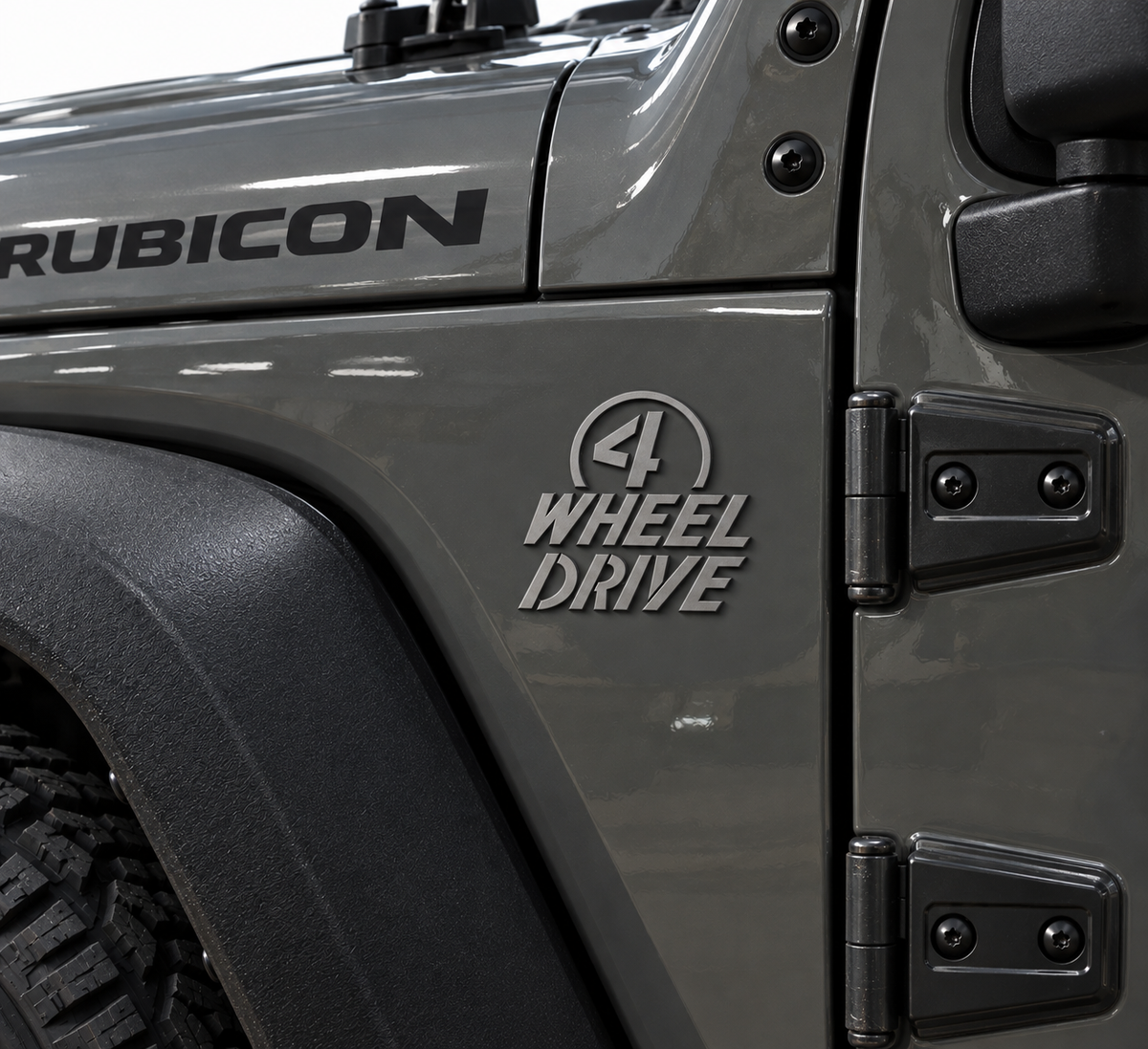 Jeep JT Willys "Four Wheel Drive" Emblem - Single Color