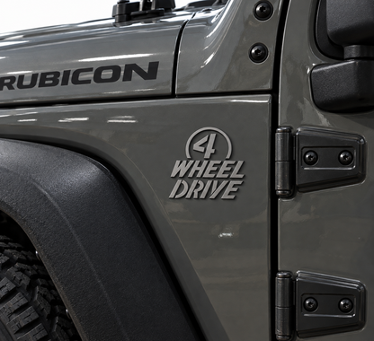Jeep JT Willys "Four Wheel Drive" Emblem - Single Color