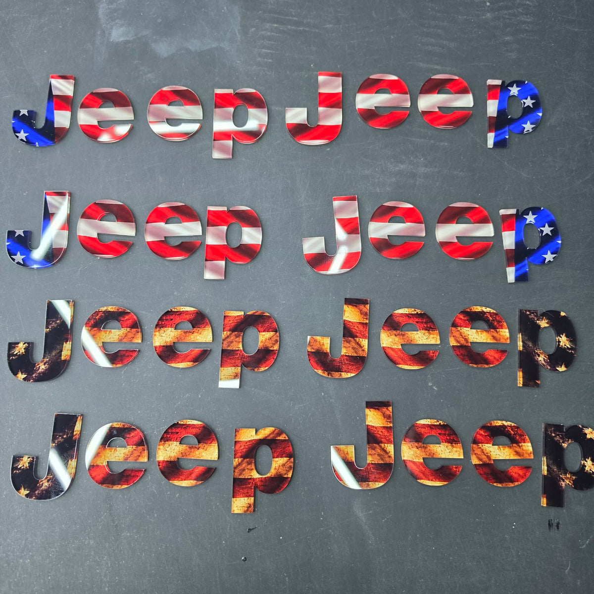 Jeep Wrangler/Gladiator Fender Emblems - PAIR L/R Sides - LIMITED EDITION US FLAG