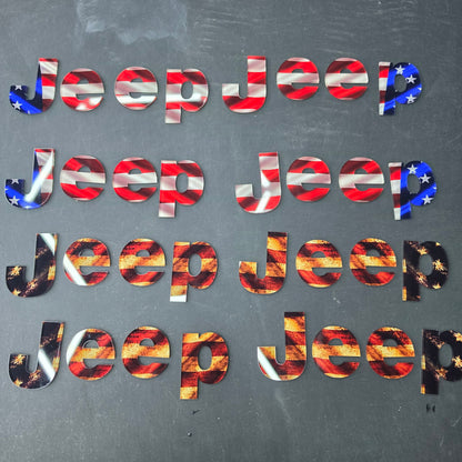 Jeep Wrangler/Gladiator Fender Emblems - PAIR L/R Sides - LIMITED EDITION US FLAG