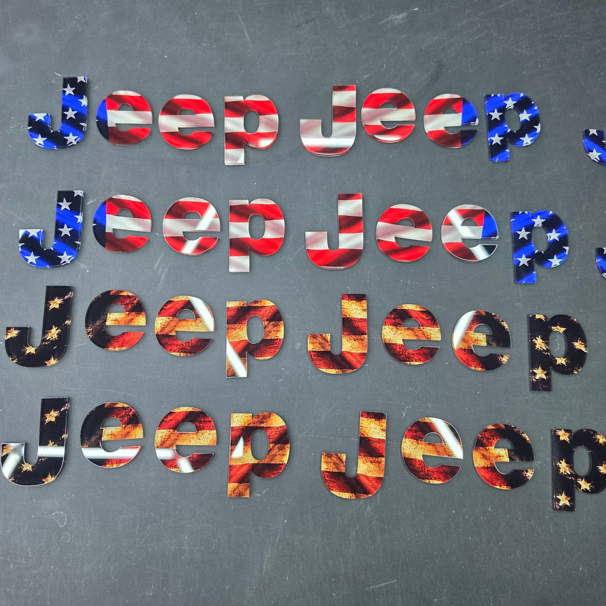 Jeep Wrangler/Gladiator Fender Emblems - PAIR L/R Sides - LIMITED EDITION US FLAG