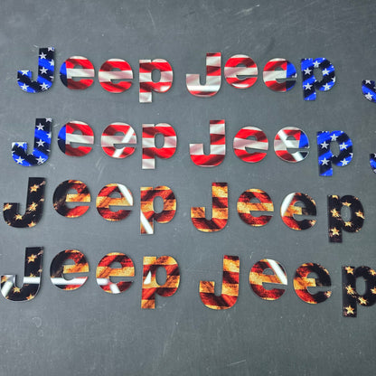 Jeep Wrangler/Gladiator Fender Emblems - PAIR L/R Sides - LIMITED EDITION US FLAG