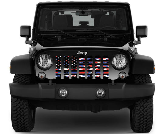 American Patriotic Camo Flag Grille Insert
