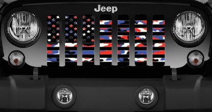 American Patriotic Camo Flag Grille Insert