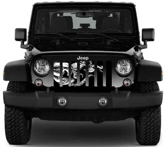 Black & White Octopus Grille Insert