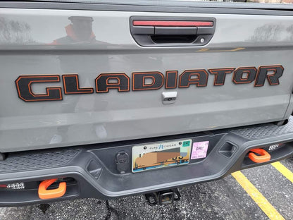 Jeep "GLADIATOR" Tailgate Emblem -  Two Color Negative