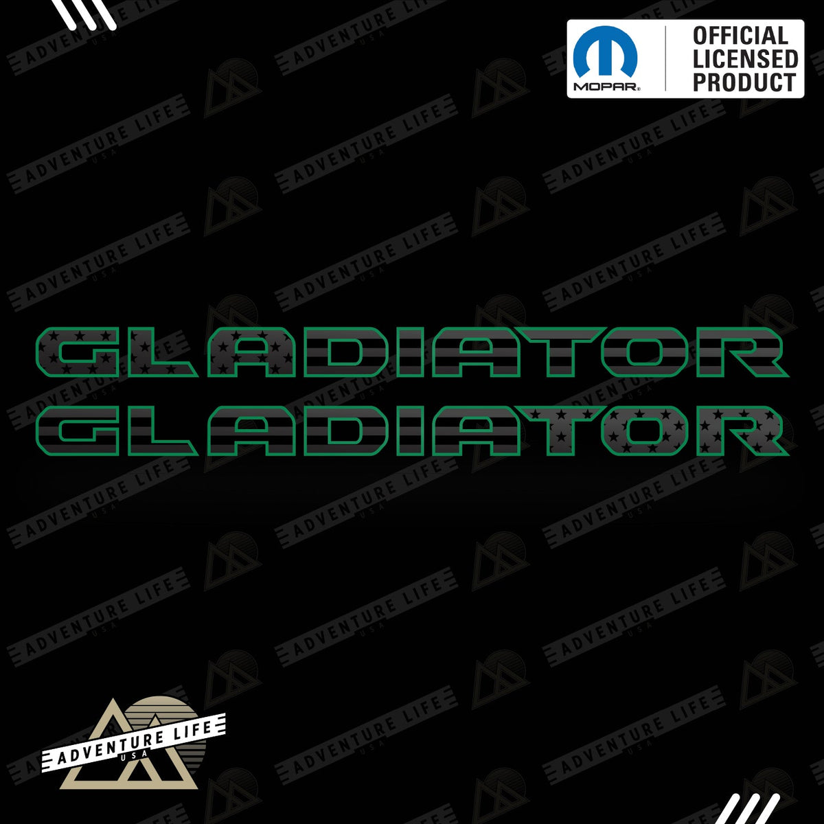 GLADIATOR Hood Lettering | Set of 2