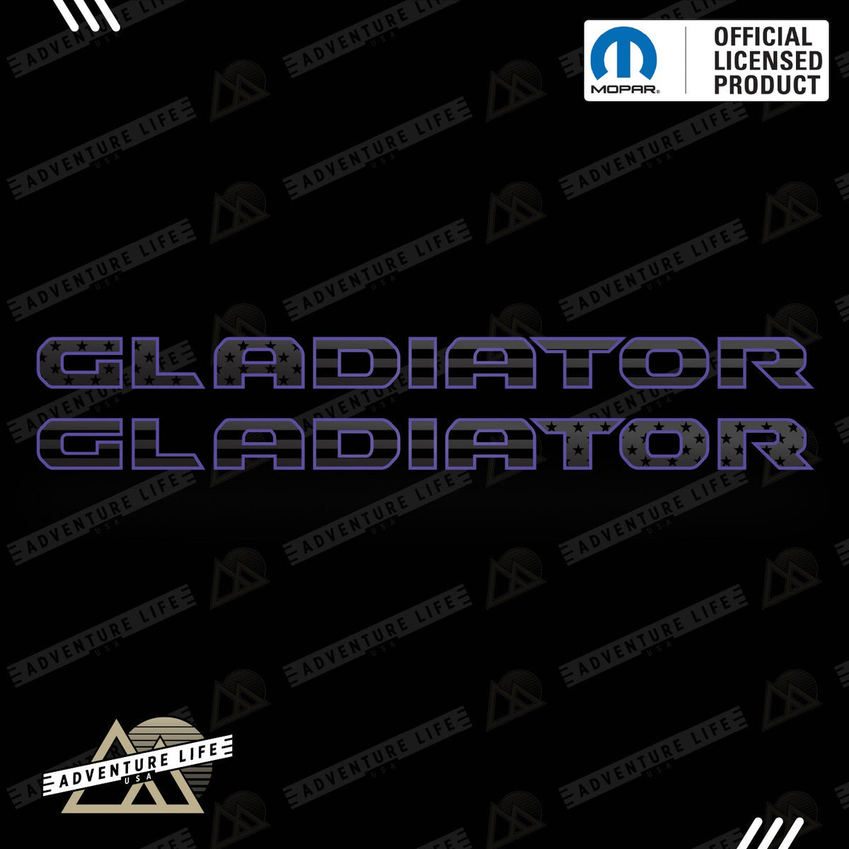 GLADIATOR Hood Lettering | Set of 2