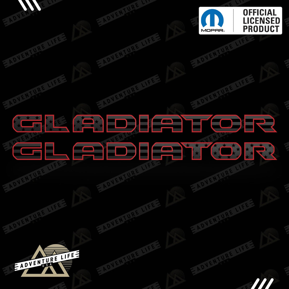 GLADIATOR Hood Lettering | Set of 2