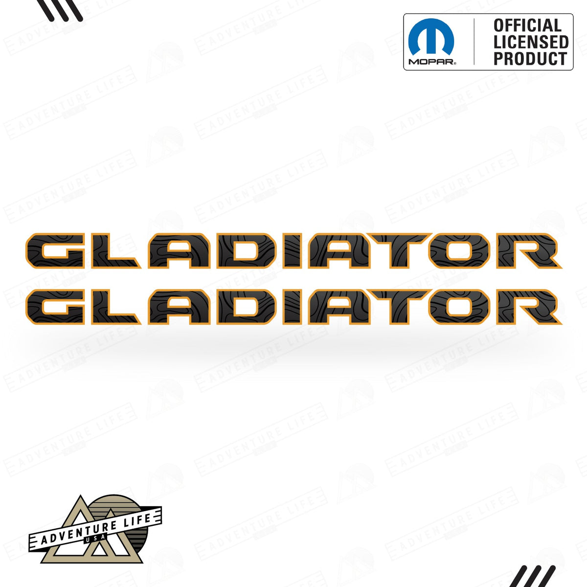 GLADIATOR Hood Lettering | Set of 2
