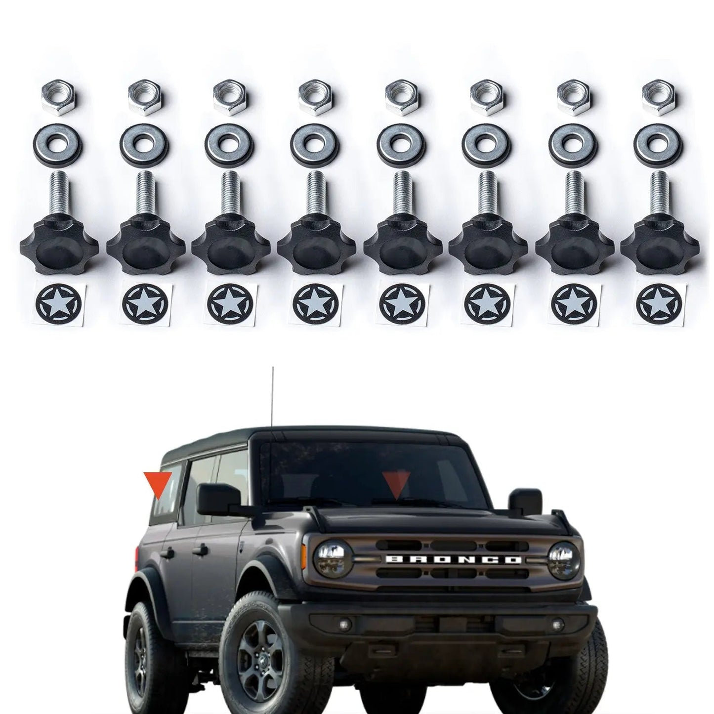 GP-Star Hardtop/ Cover Quick-release Thumbscrew Set