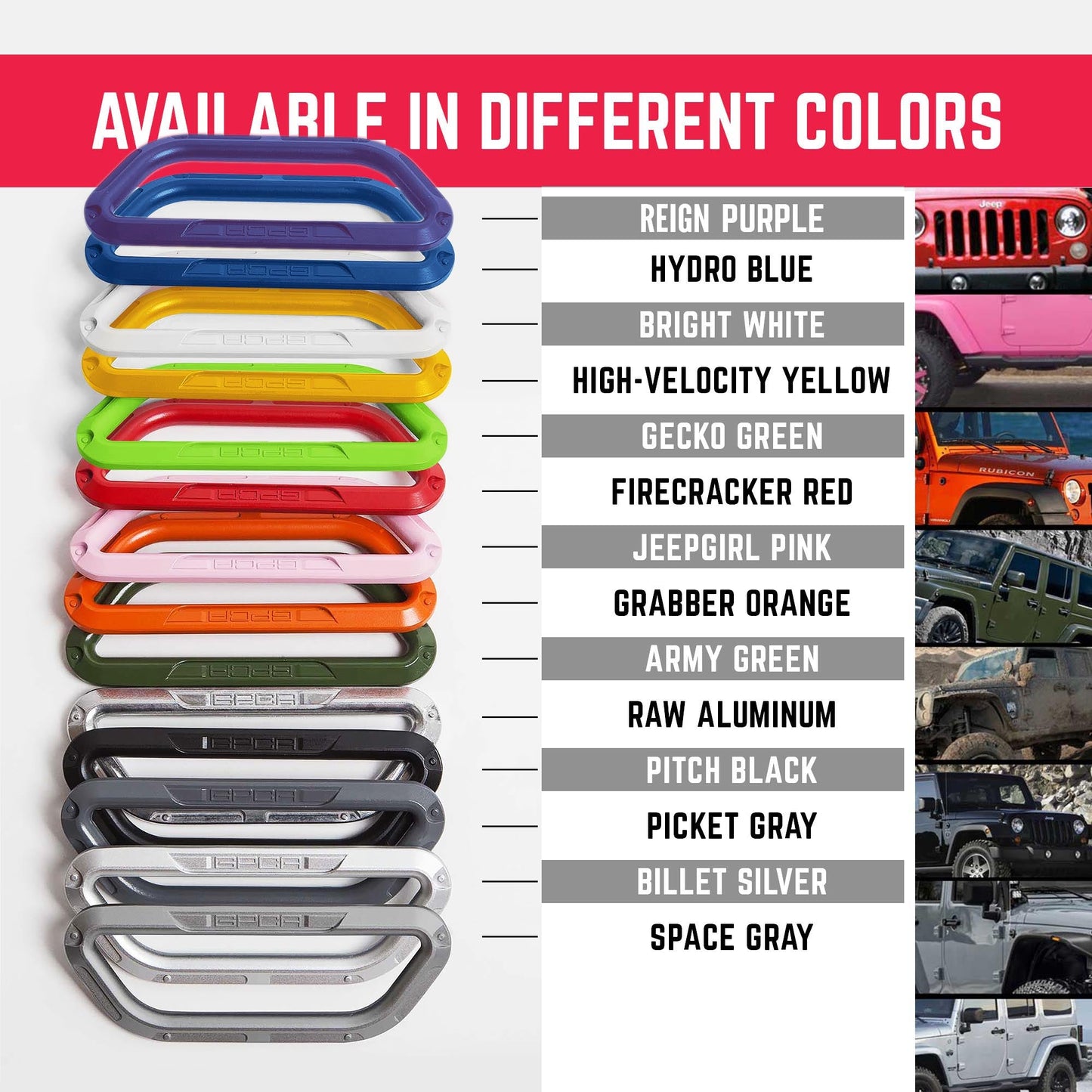 GP Back Grip PRO Color Headrest Handles