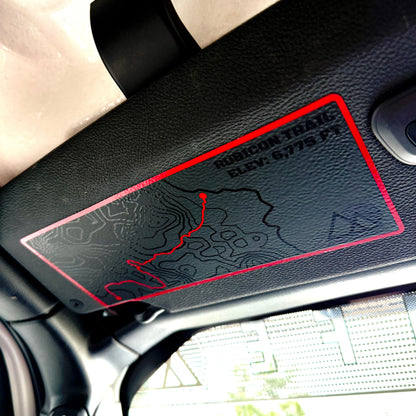 Sun Visor Decal Set – Covers OEM Warning Labels | Driver + Passenger Pair