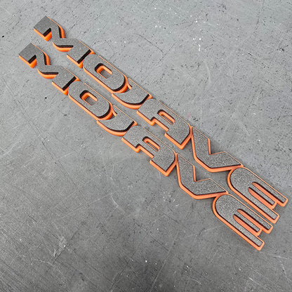 Jeep "MOJAVE" Fender Emblems - PAIR L/R Sides - Two Color Stacked