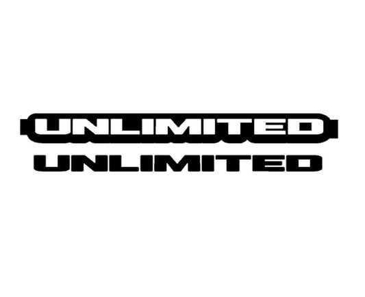 Jeep JL "Unlimited" Fender Emblem - PAIR L/R Sides - Single Color