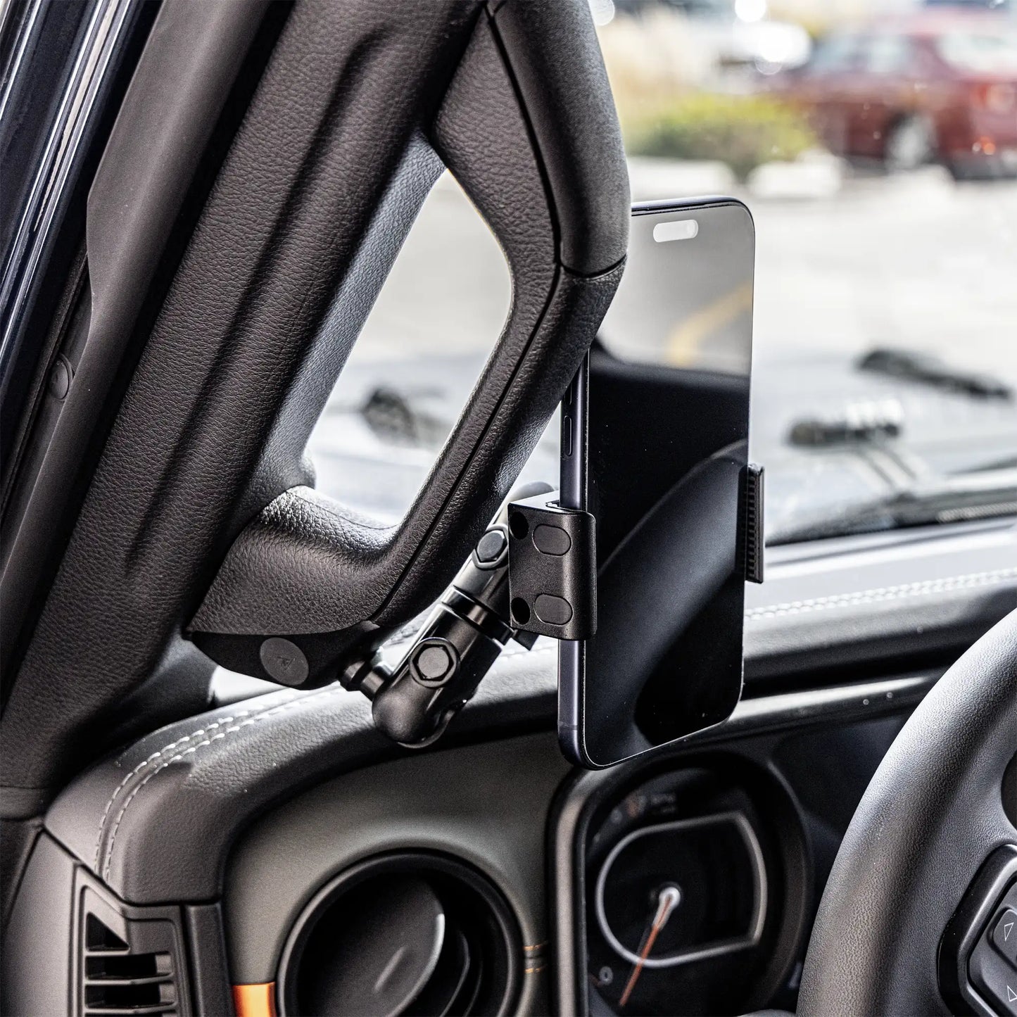 LINK™ Grab Handle Mount With Qi2/MagSafe Charging and Cooling Phone Holder | 3.5" Arm | 2024+ Jeep JL, Gladiator, and 4XE