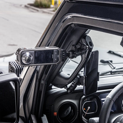 LINK™ Grab Handle Mount With Qi2/MagSafe Charging and Cooling Phone Holder | 3.5" Arm | 2024+ Jeep JL, Gladiator, and 4XE