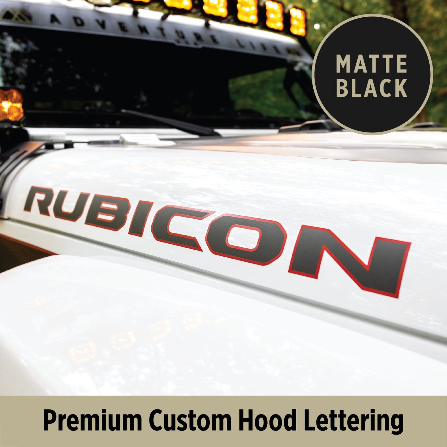 RUBICON Hood Lettering | Set of 2