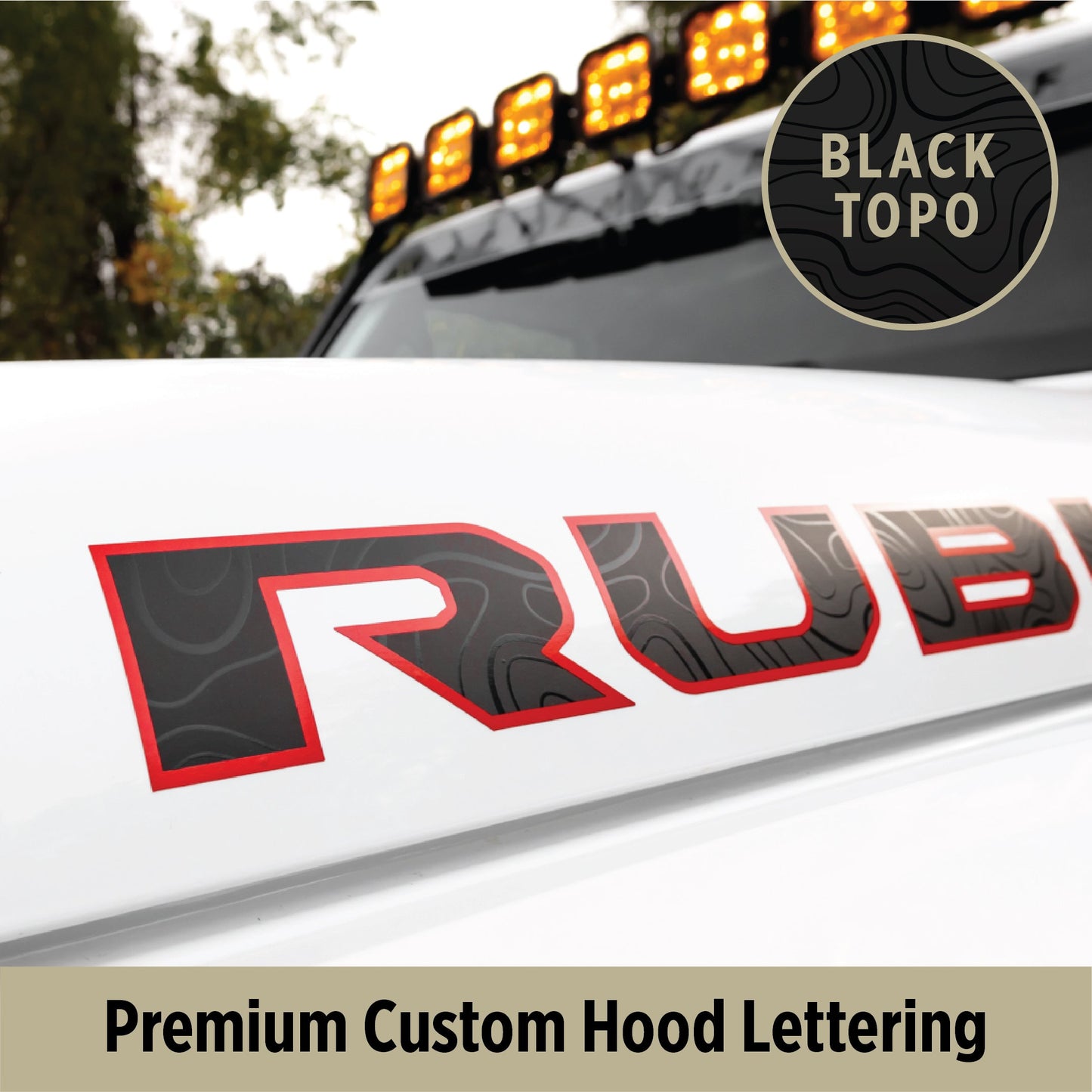 RUBICON Hood Lettering | Set of 2