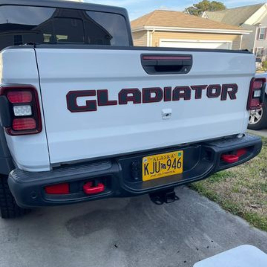 Jeep "GLADIATOR" Tailgate Emblem -  Two Color Stacked