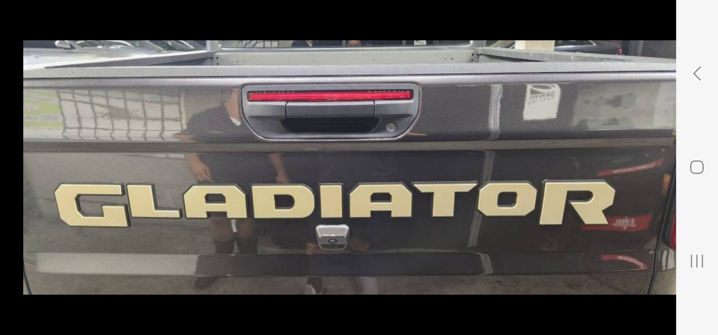 Jeep "GLADIATOR" Tailgate Emblem -  Two Color Stacked