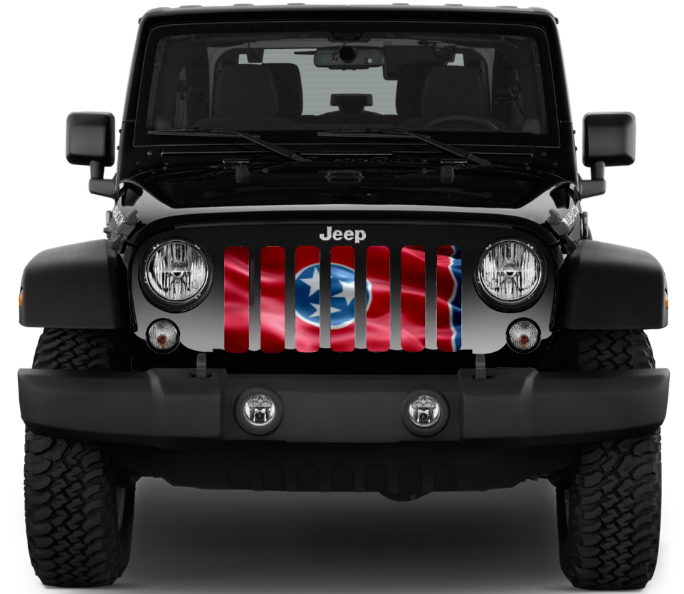 Waving Tennessee State Flag Grille Insert