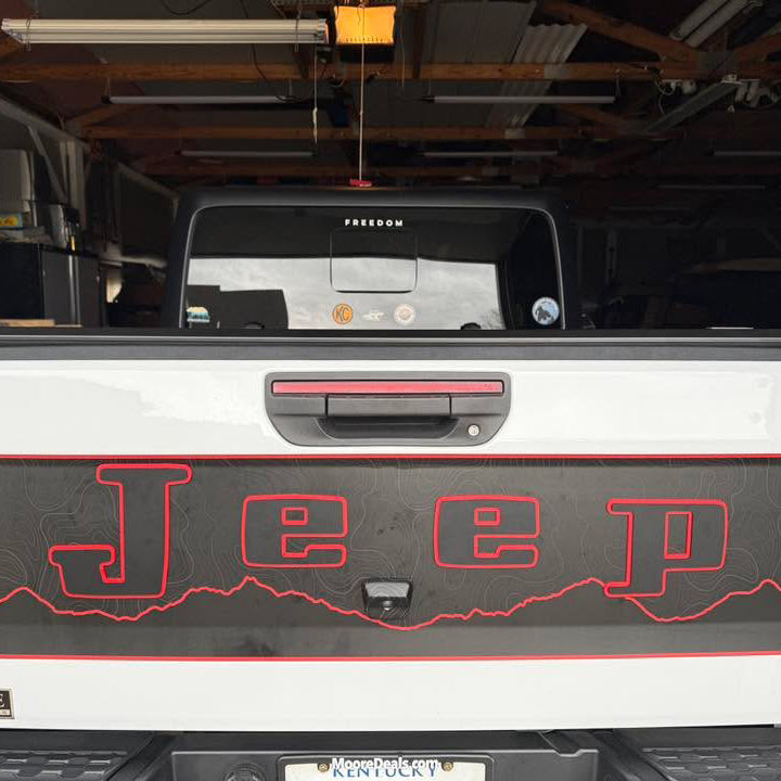 Jeep Gladiator Retro "JEEP" Tailgate Emblem - Large - Two Color Stacked