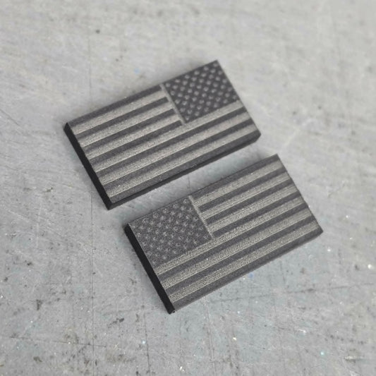 Engraved Mini Flags - (pair) Single Color