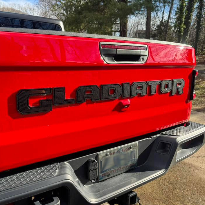 Jeep "GLADIATOR" Tailgate Emblem -  Two Color Negative