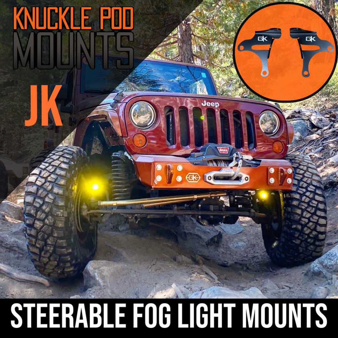 Jeep JK Steerable Knuckle Pod Light Mounts (2007-2018 Wrangler)