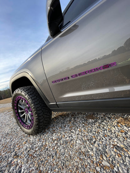 Jeep "Grand Cherokee" Door Emblems - WL/WK2 PAIR L/R Sides - Two Color Stacked