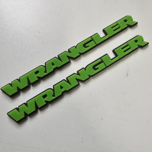 JL fender "Wrangler" Emblems (Pair)