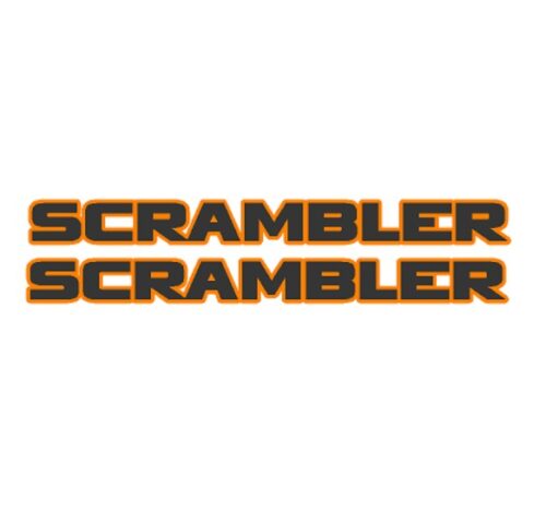 Small fender "Scrambler" Emblems (Pair)